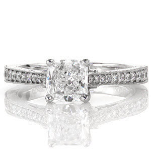Gardenia - Hand Engraved Engagement Rings - Knox Jewelers