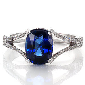 Royal Blue - Split Shank Engagement Rings - Knox Jewelers
