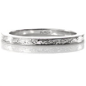 Scroll Engraved Band 2 Mm Wedding Bands Knox Jewelers